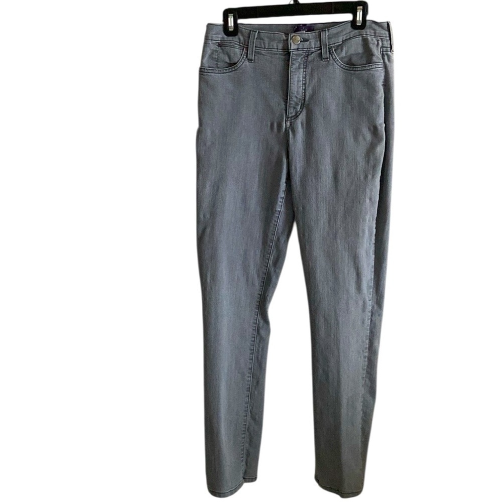 NYDJ Women’s Gray Mid Rise Straight Leg Jeans Size 10